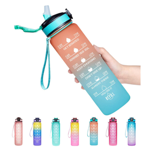 Gobelet d'eau froide à double paroi en plastique avec couvercles arc-en-ciel