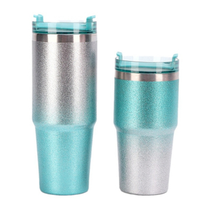 Peinture brillante personnalisée tasses de voyage isolées en acier inoxydable 