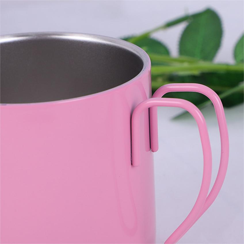 Tasse de camping de randonn&eacute;e ext&eacute;rieure en m&eacute;tal Strong Strong Strong avec poign&eacute;e 