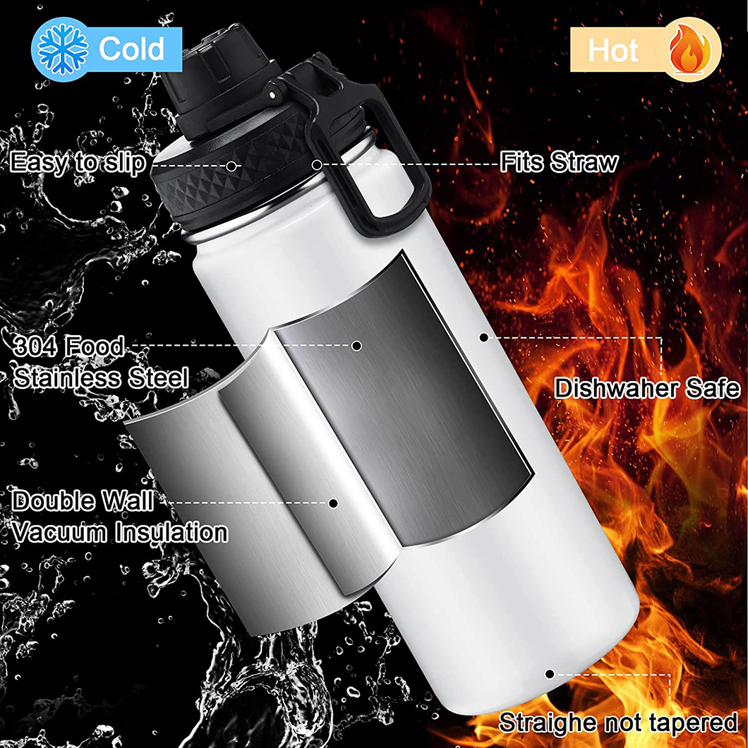 Description de la bouteille d'eau de cyclisme en aluminium