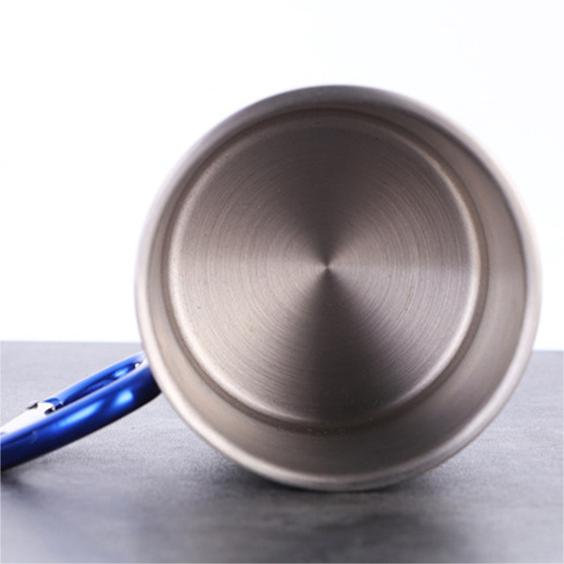 En acier inoxydable double mur de camping carabiner tasses