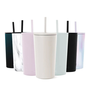 Gobelet isolé sous vide en acier inoxydable de 12 oz avec couvercle