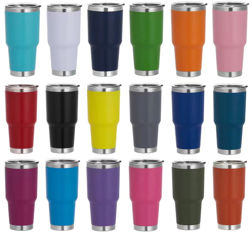 Tasses de gobelet de voiture thermique &agrave; isolation thermique avec fabricant de couvercle 