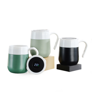 Tasse thermos en acier inoxydable en gros avec thermomètre sur couvercle 