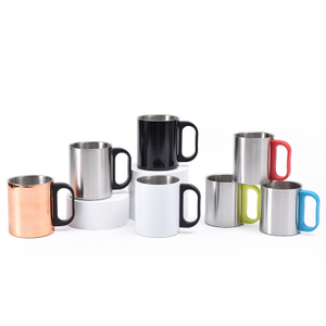 Magnifique chope à bière en acier inoxydable personnalisée avec poignée