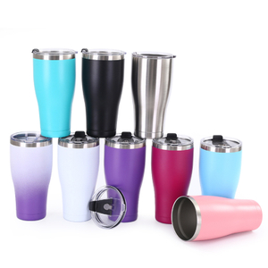 Gobelets isolés en acier inoxydable pour café avec couvercle