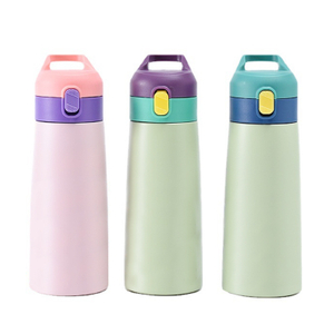 Thermos en acier inoxydable isolé avec une usine de paille 