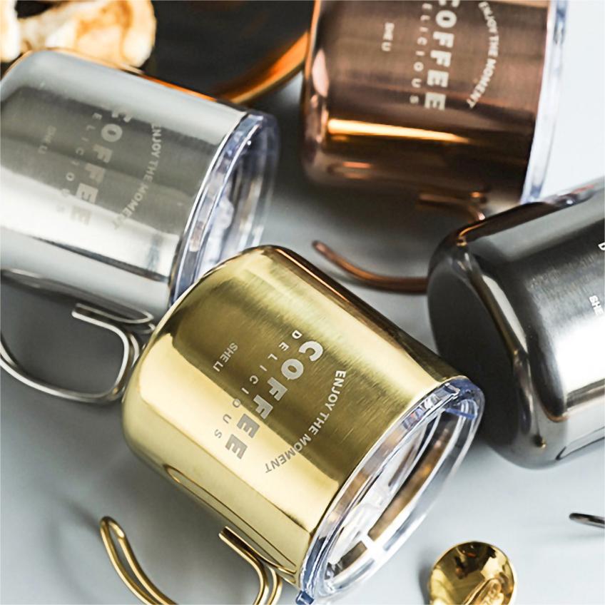 Tasse de camping de randonn&eacute;e ext&eacute;rieure en m&eacute;tal Strong Strong Strong avec poign&eacute;e